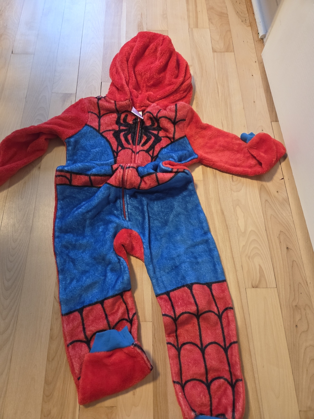 Marvel Red & Blue Spider-Man Plush Hooded Jumpsuit